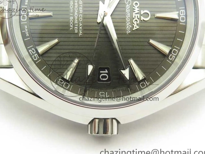 1229 Aqua Terra 150M SS VSF 1:1 Best Edition Gray Textured Dial on SS Bracelet A8500 Super Clone MultiPurpose 8039